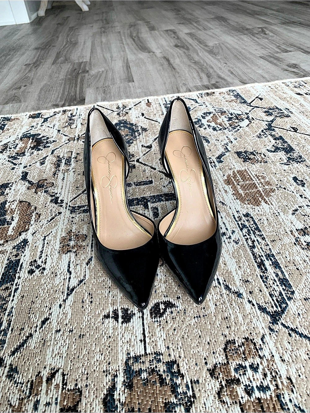 Jessica Simpson Prizma D'Orsay Pump Black Pointed-Toe Heels